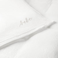 DH Gauze 3 Piece White Crib Set