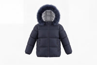 Little Boys Contrast Navy/Grey Jacket