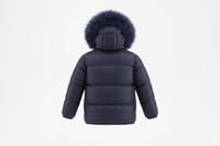 Little Boys Contrast Navy/Grey Jacket