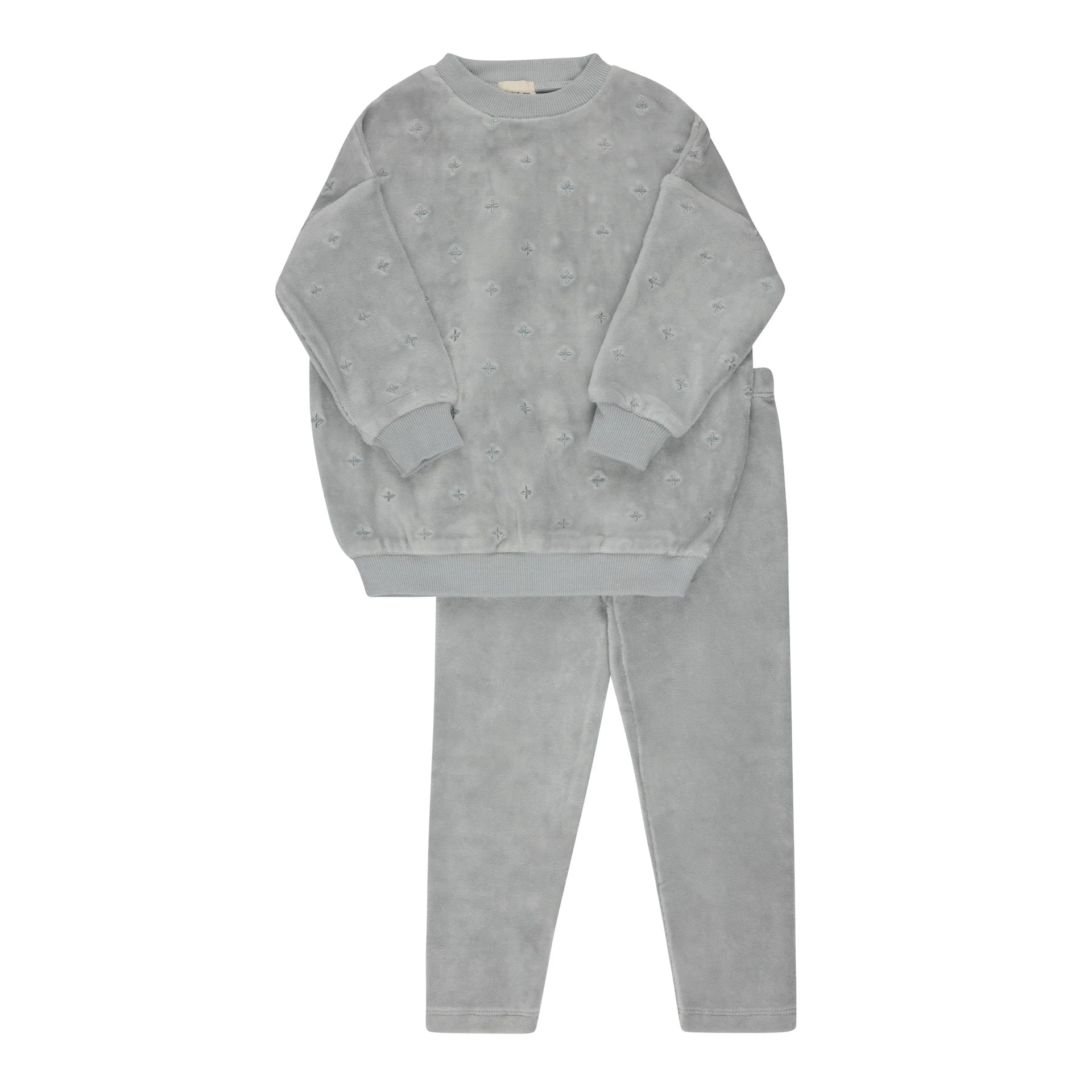 Velour Embroidered Floral Collection - Lounge Set
