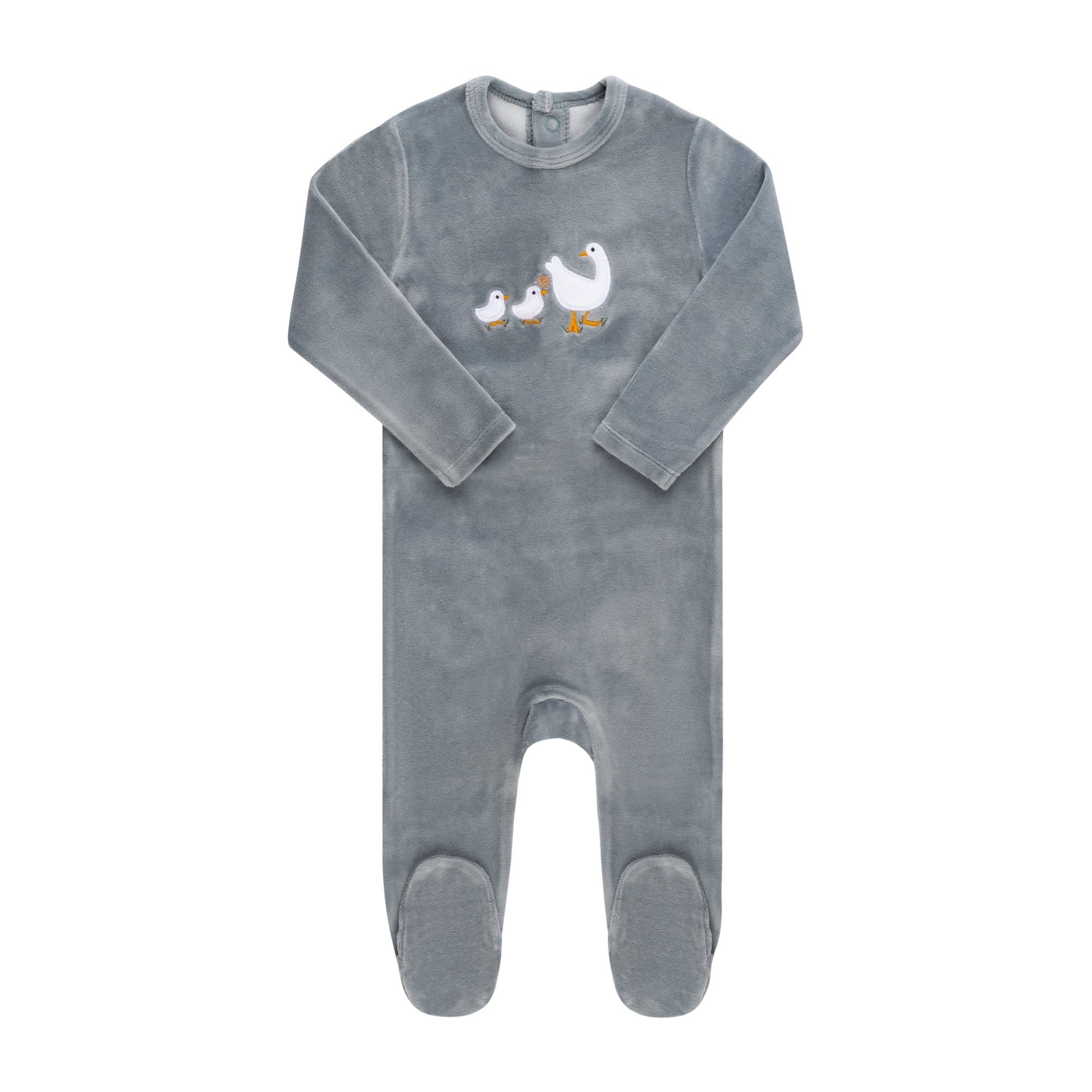 Velour Sherpa Ducklings Footie