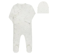 Printed Floral Star Collection Footie & Beanie