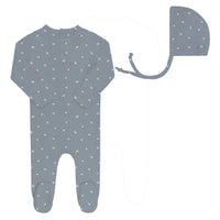 Floral Leaf Footie & Bonnet