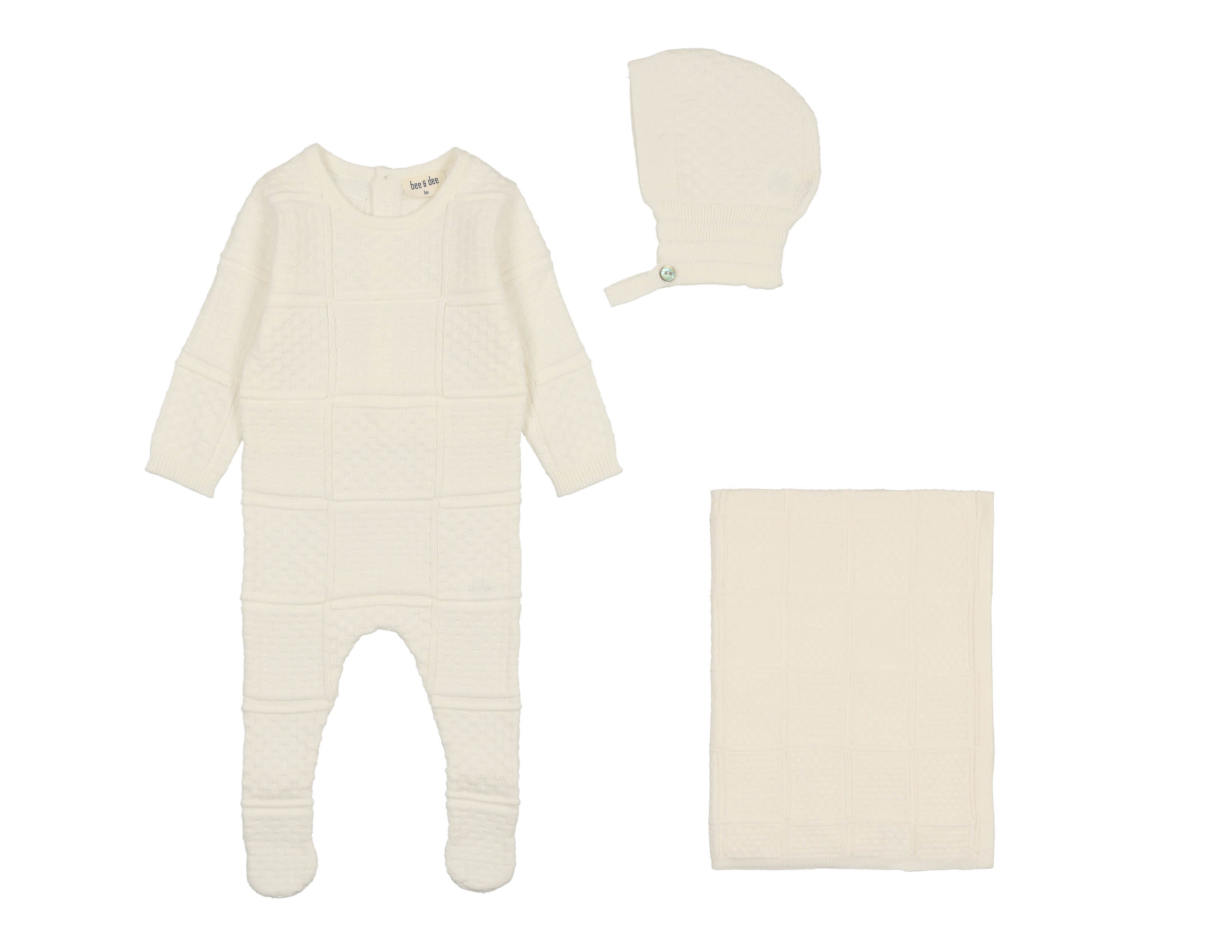 Knit Patchwork Layette Set