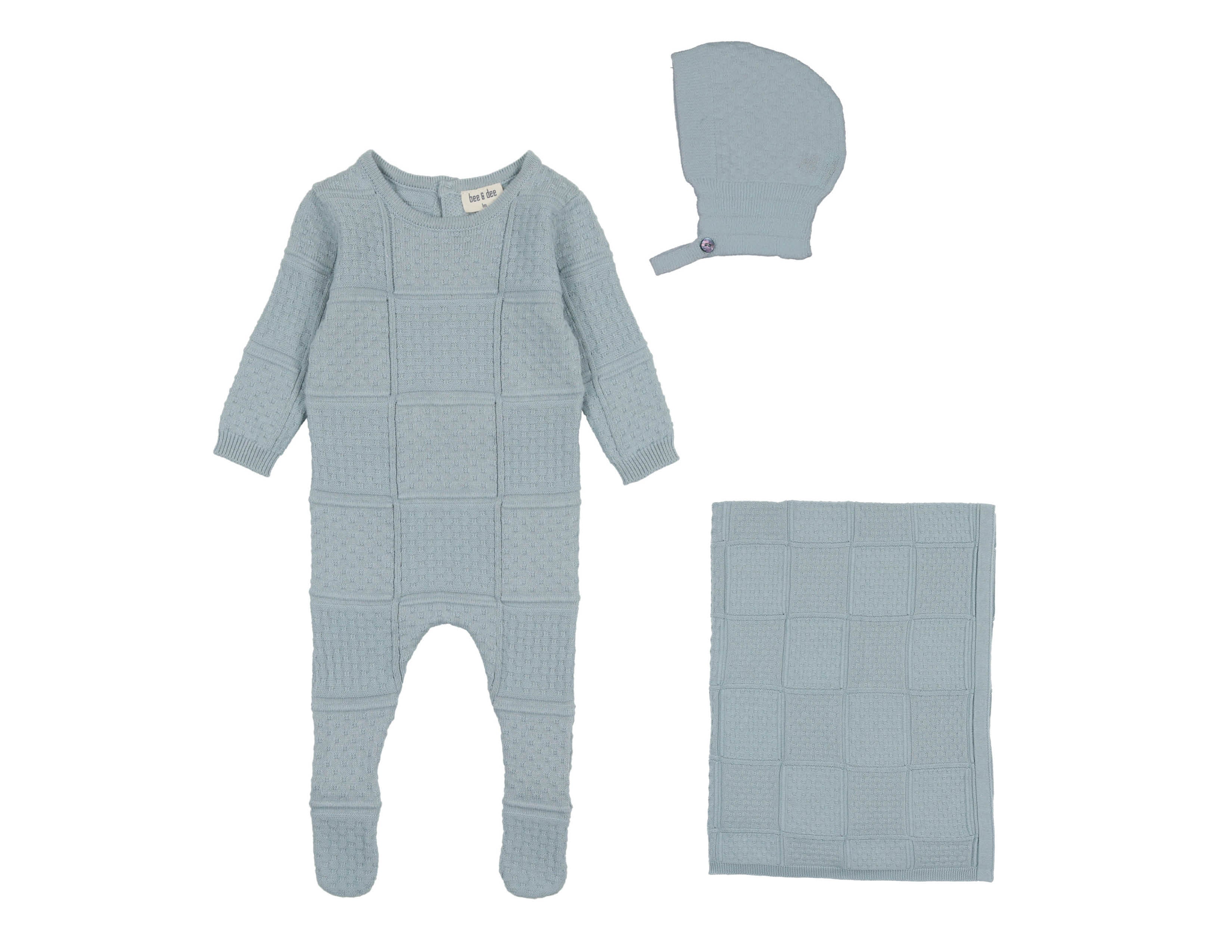 Knit Patchwork Layette Set