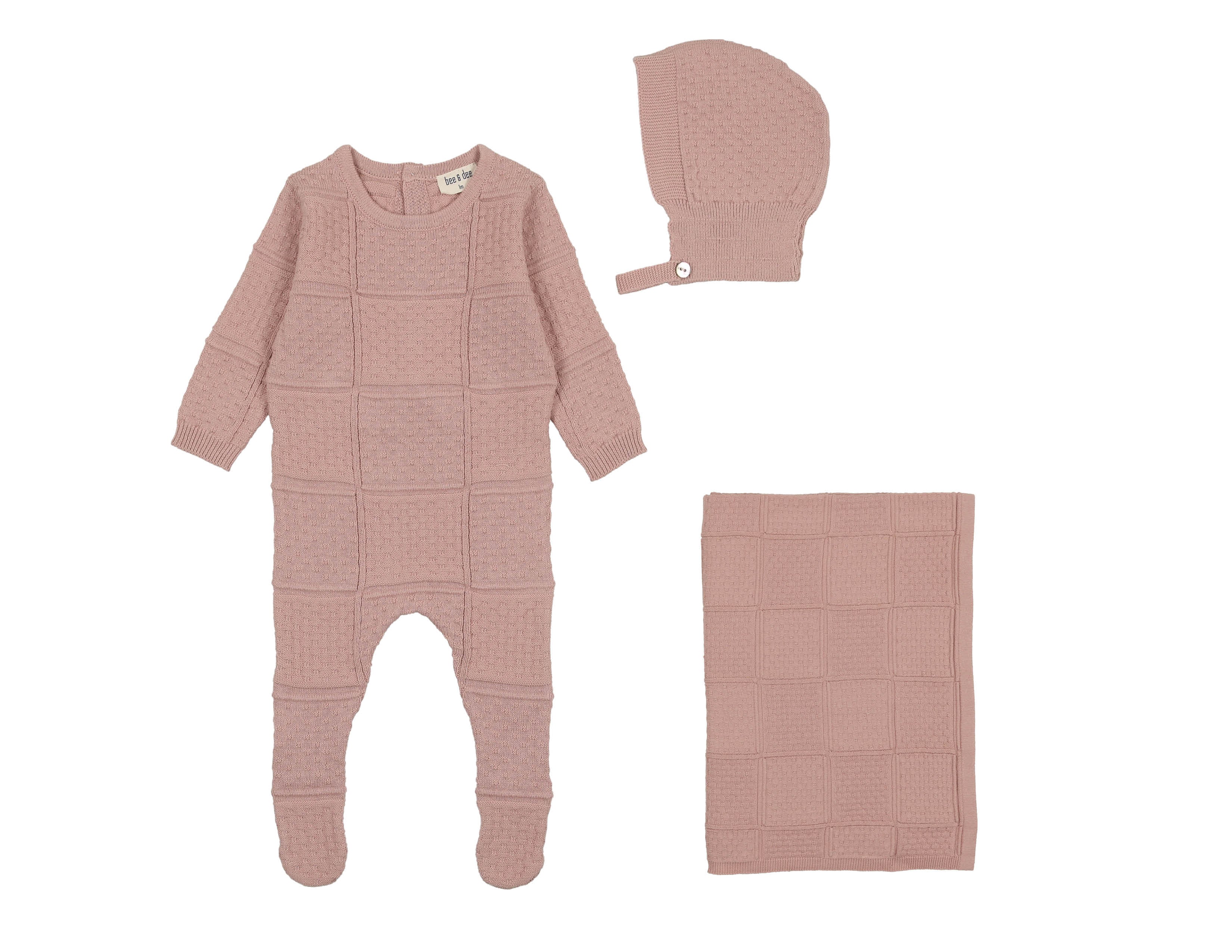 Knit Patchwork Layette Set