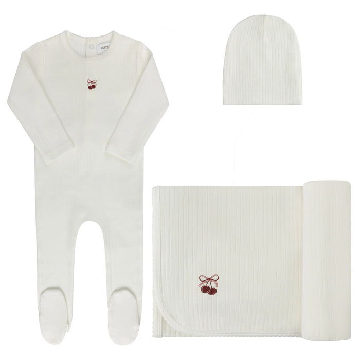 Pointelle Bow Layette Set