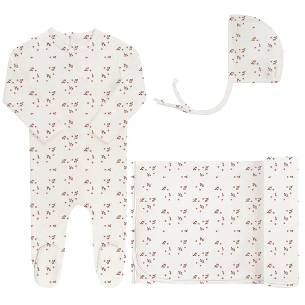 Floral Leaf Layette Set
