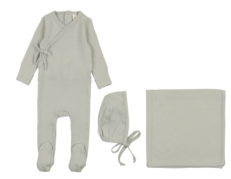 Pinpoint Wrapover Layette Set