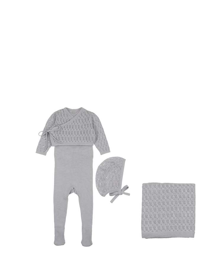 Knit Sleeveless Cardigan Layette Set