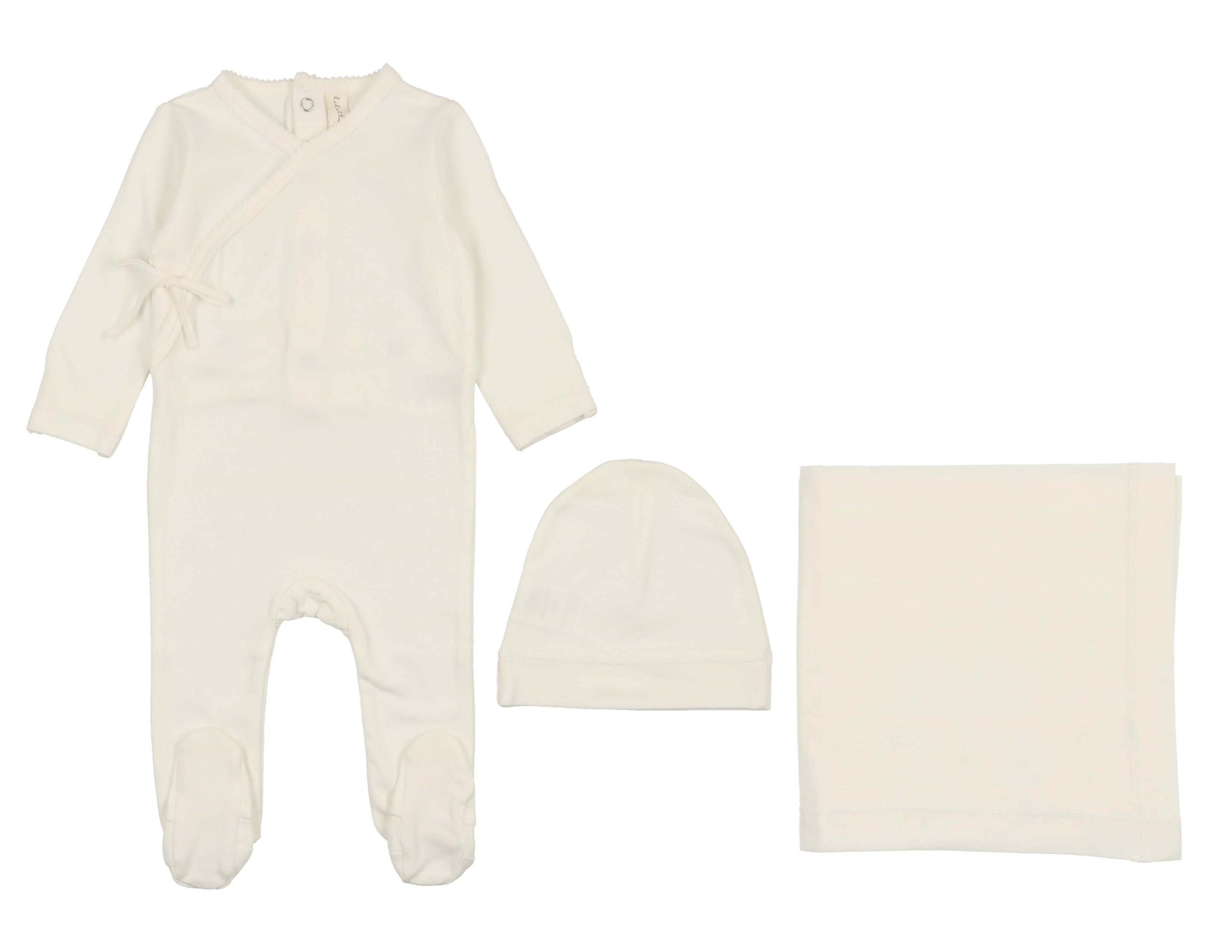 Brushed Cotton Wrapover Layette Set