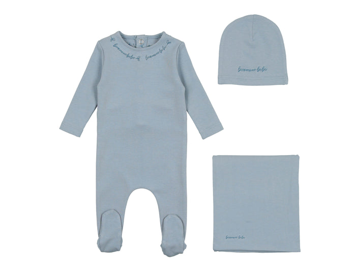 Script Cotton Layette Set