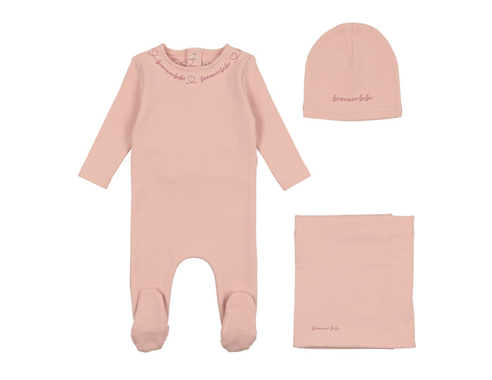 Script Cotton Layette Set