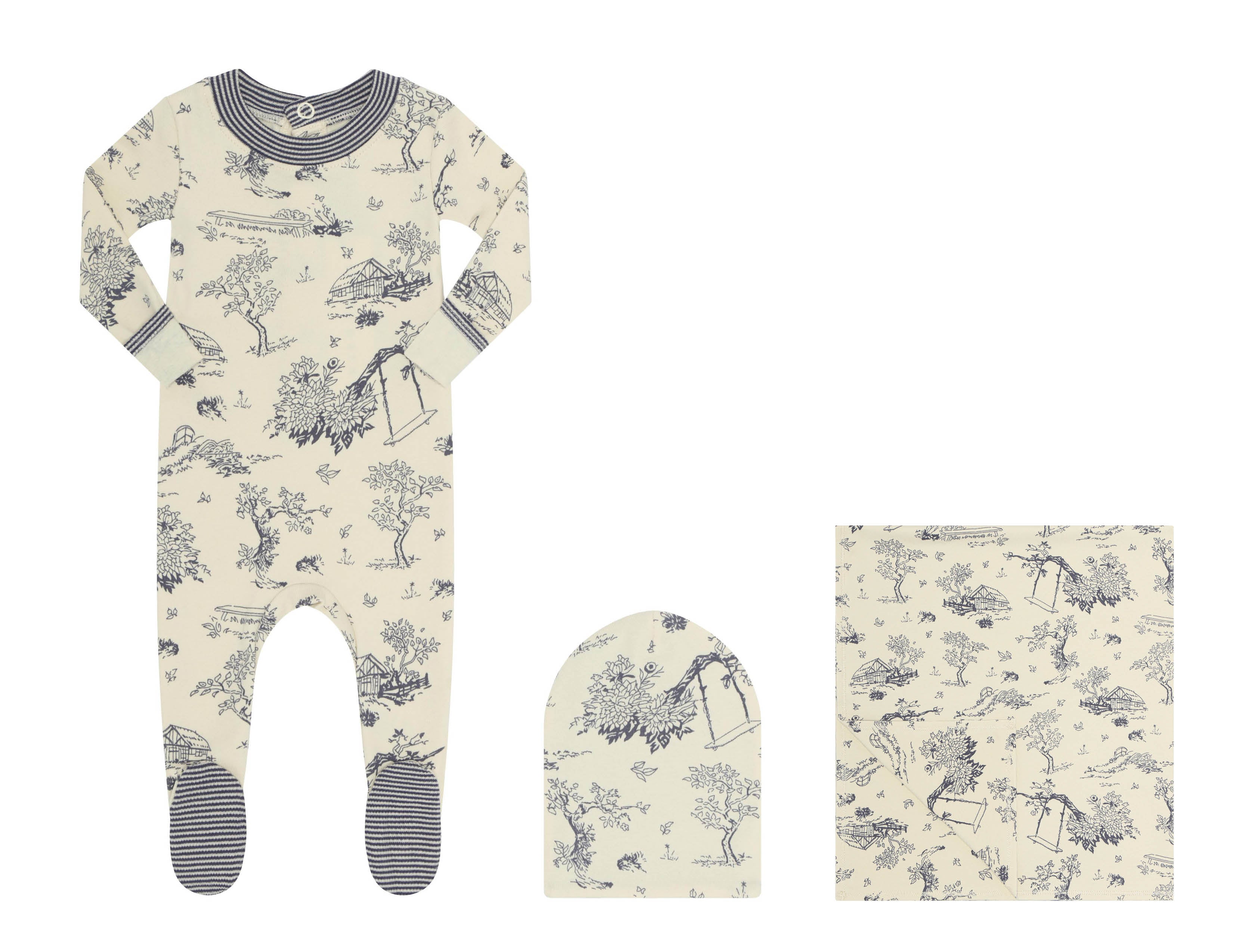 Toile Layette Set-Large Print