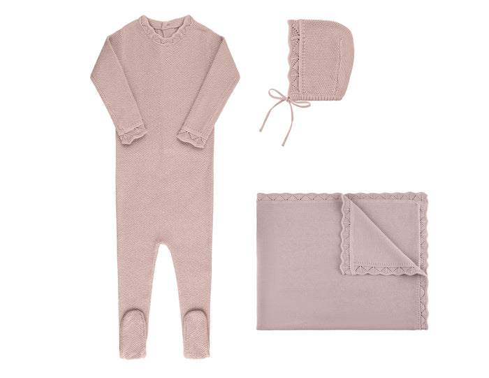 Lace Knitted Layette Set