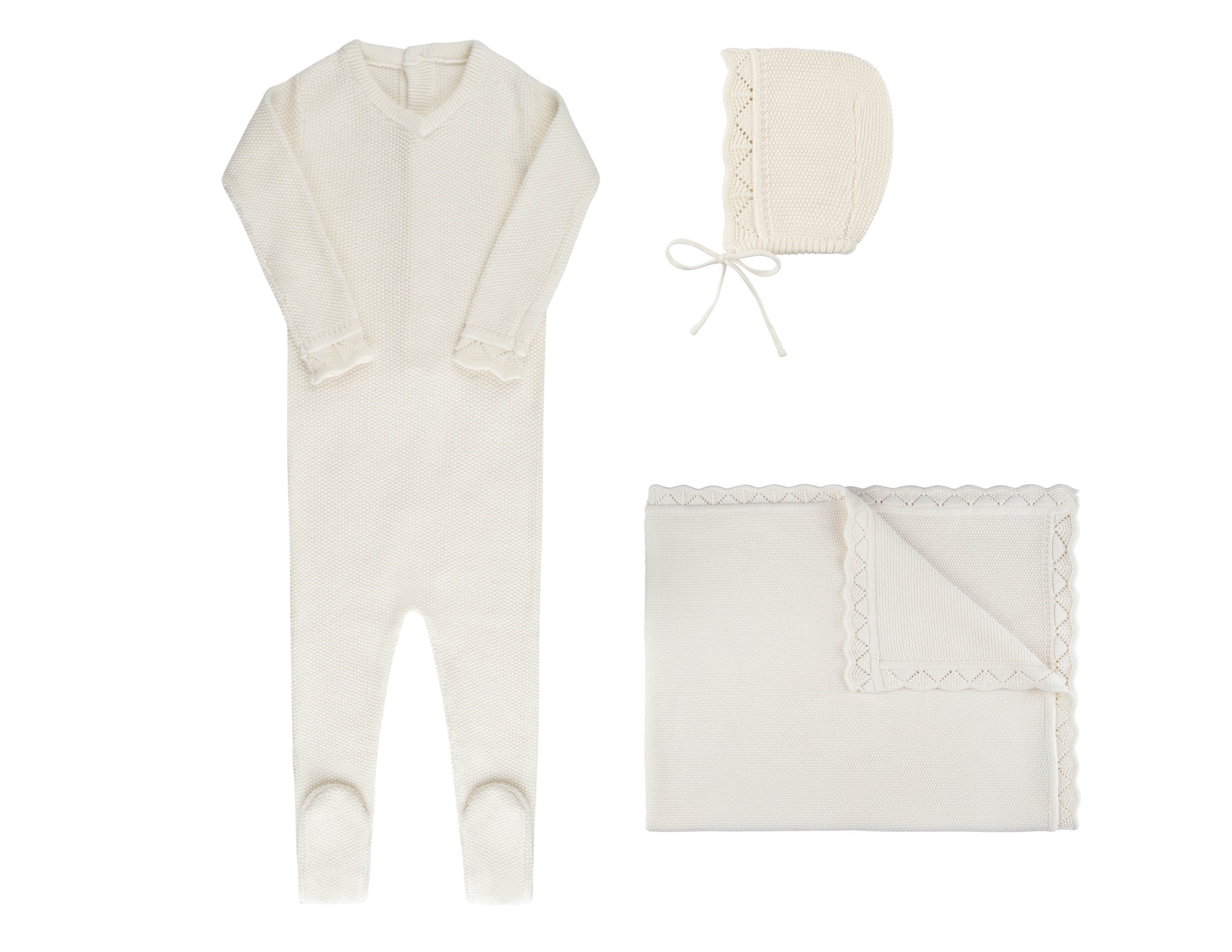 Lace Knitted Layette Set