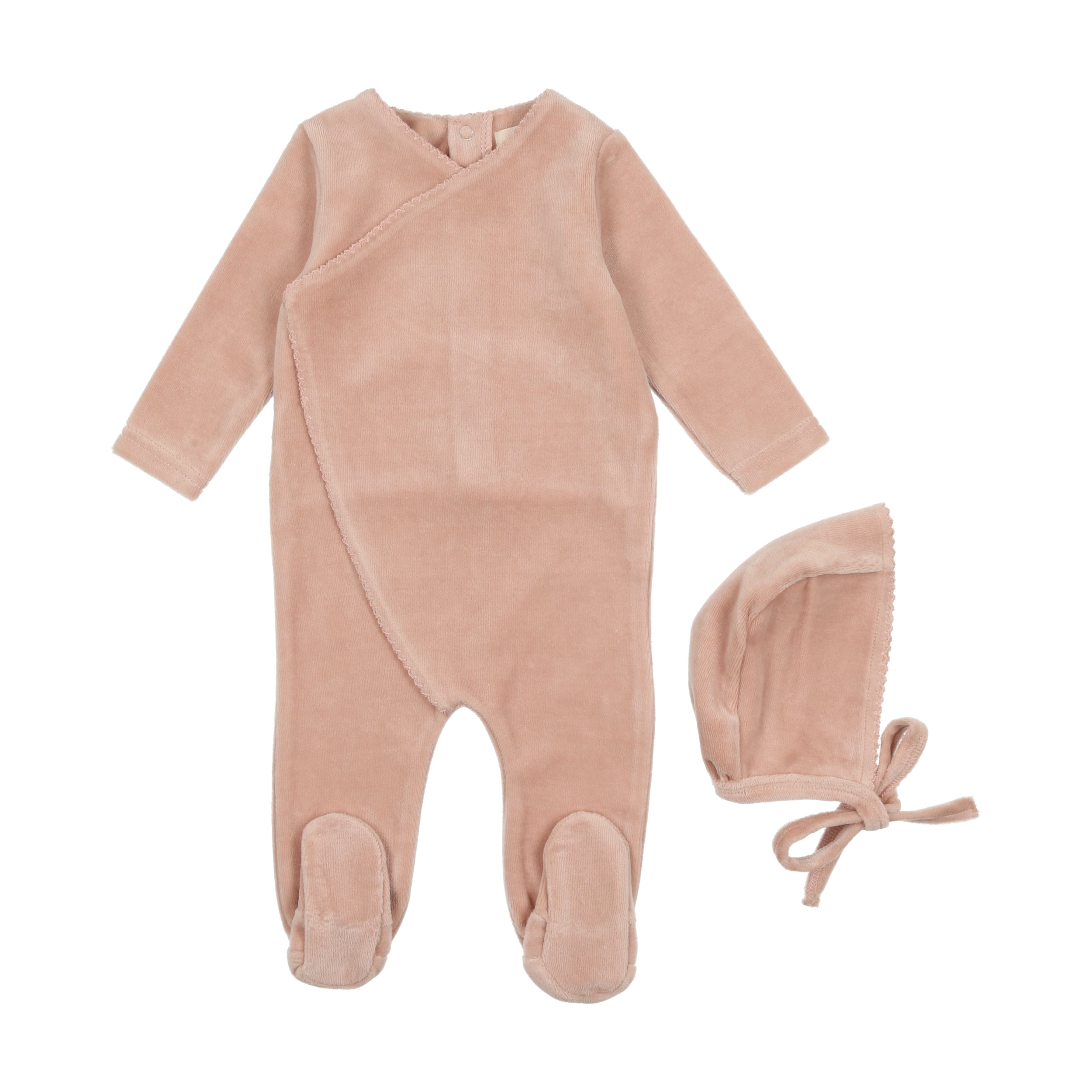 Pico Edge Velour Footie & Hat