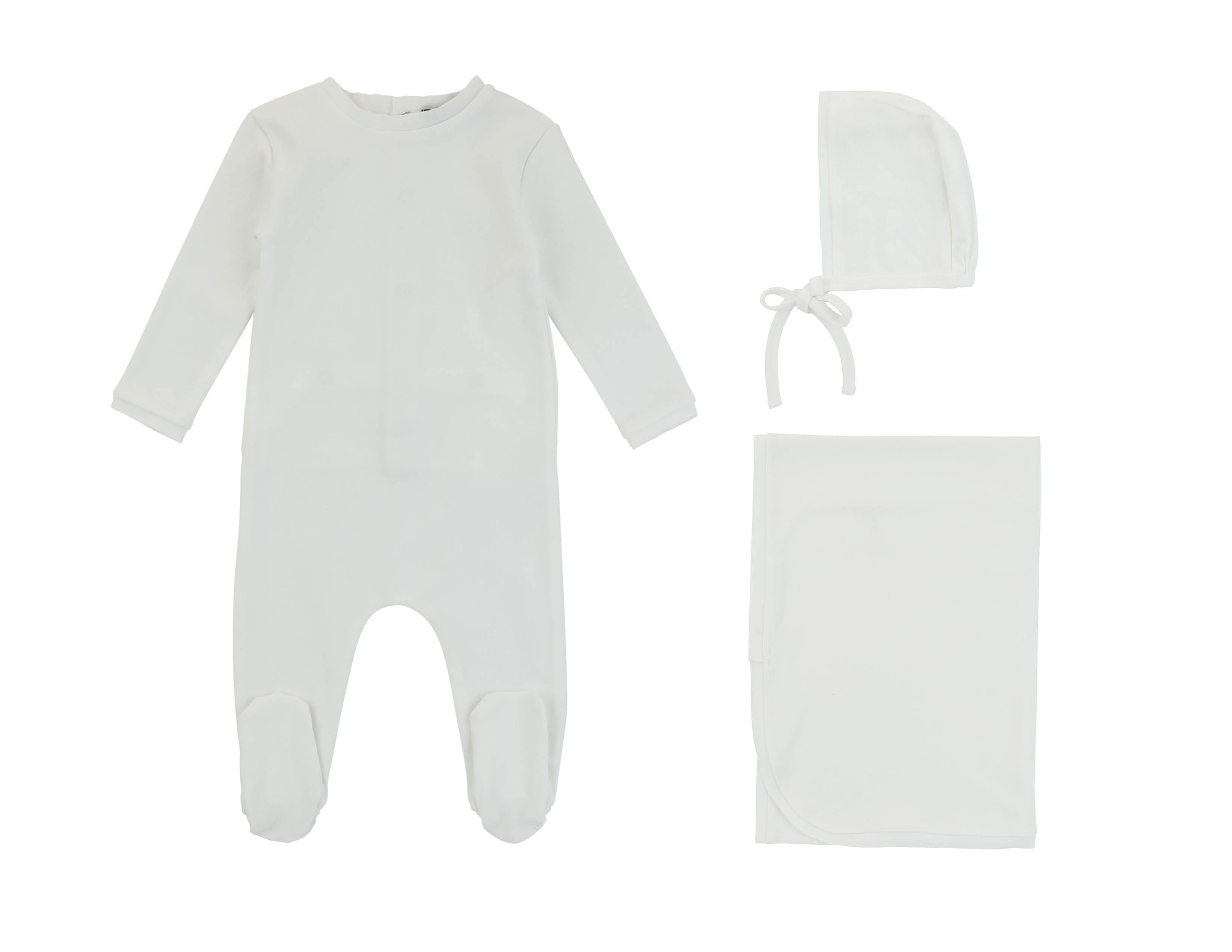 Eyelet Trim Layette Set