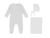 Eyelet Trim Layette Set