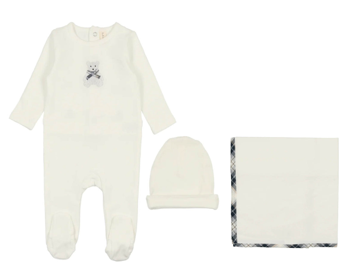 Embroidered Bear Layette Set