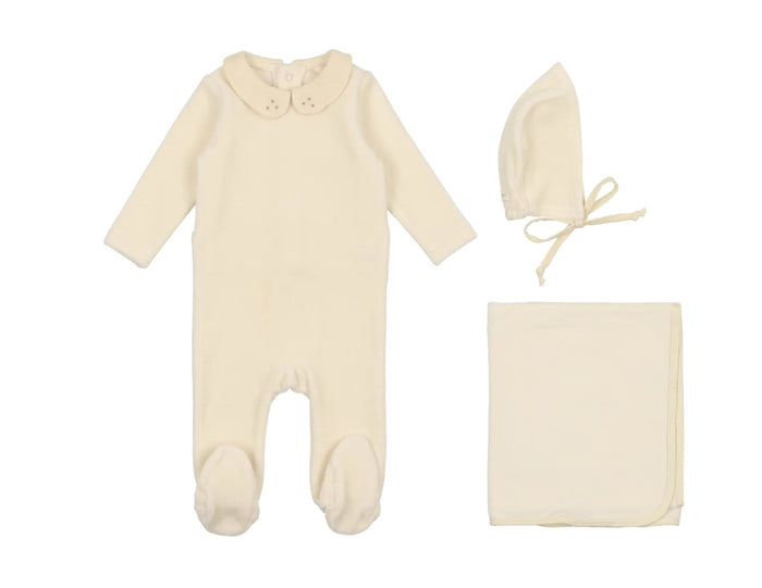 Velour Collared Layette Set