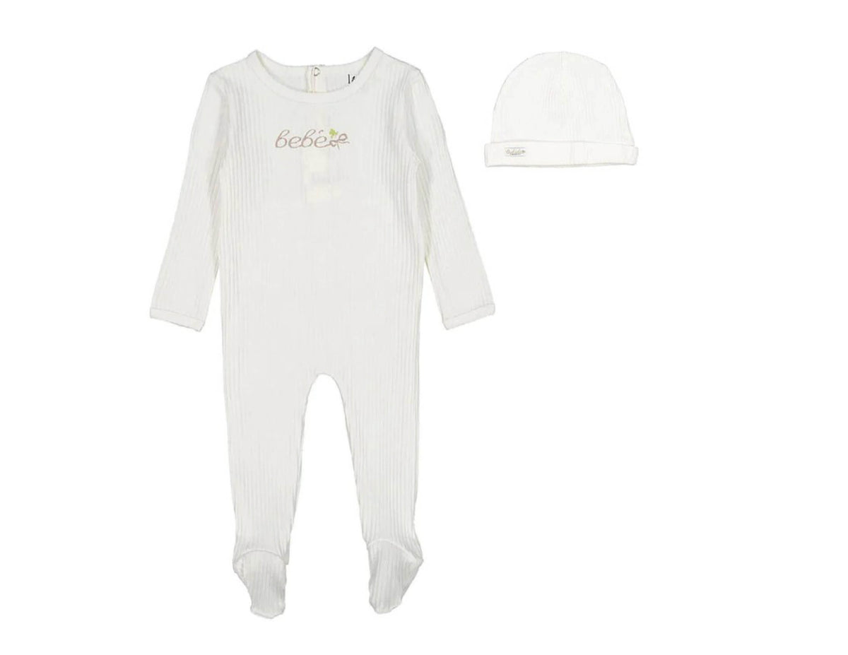 Ladida Ribbed Bebe Footie & Hat