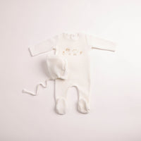 All Things Baby Velour Footie & Beanie