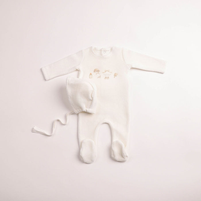 All Things Baby Velour Footie & Beanie