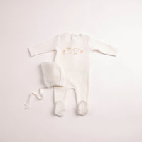 All Things Baby Velour Footie & Beanie