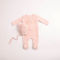 All Things Baby Velour Footie & Beanie