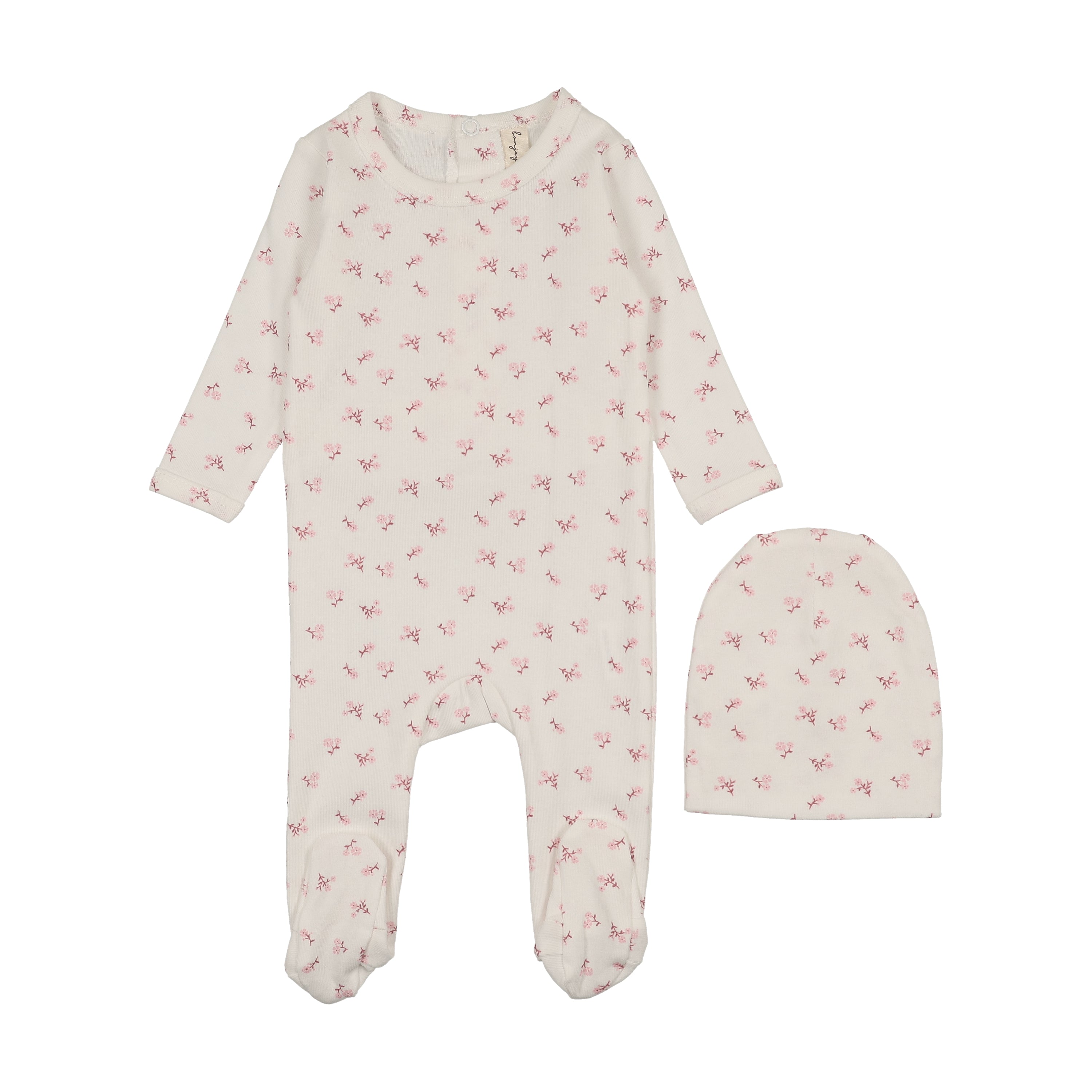 Sweet Floral Footie & Hat