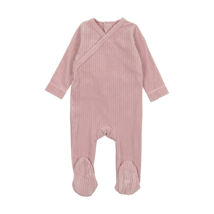 Velour Ribbed Wrap Footie