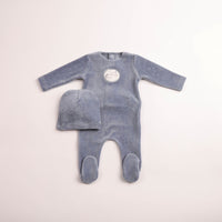 Birdie Branch Velour Footie & Beanie