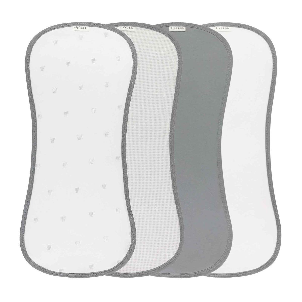 4 Pack Jersey Burp Cloths