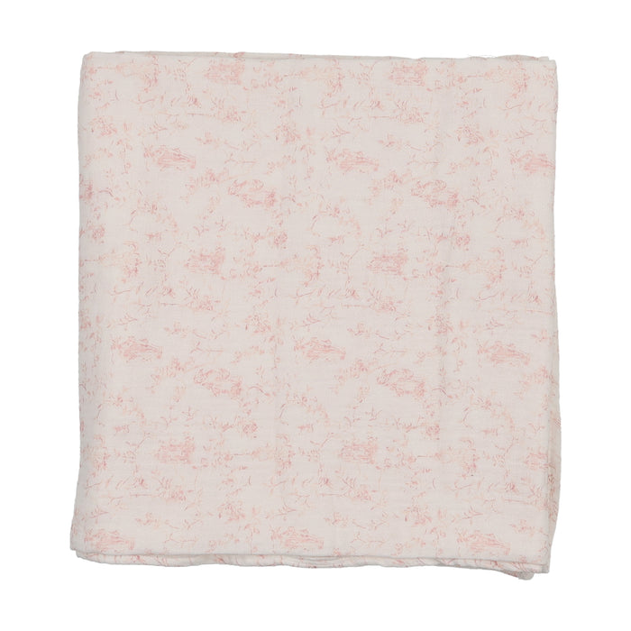 Birdcage Toile Swaddle Blanket