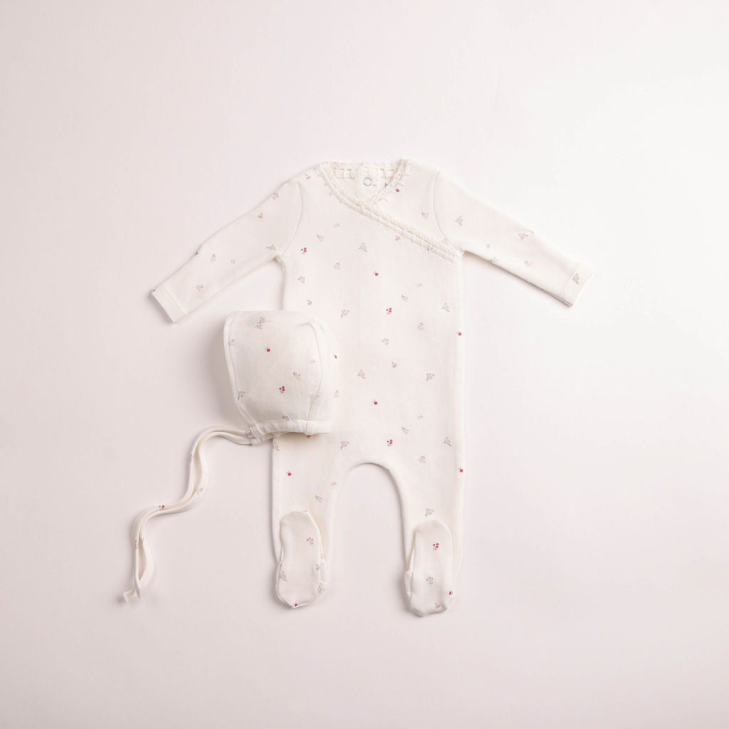 Delicata Floral Footie & Beanie