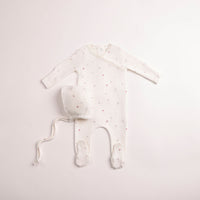 Delicata Floral Footie & Beanie