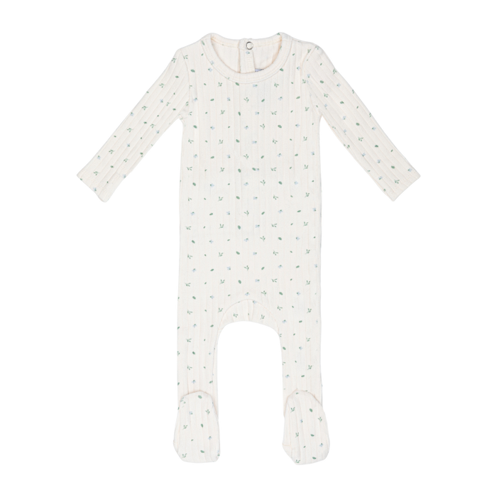 Ivory Petal Pointelle Footie