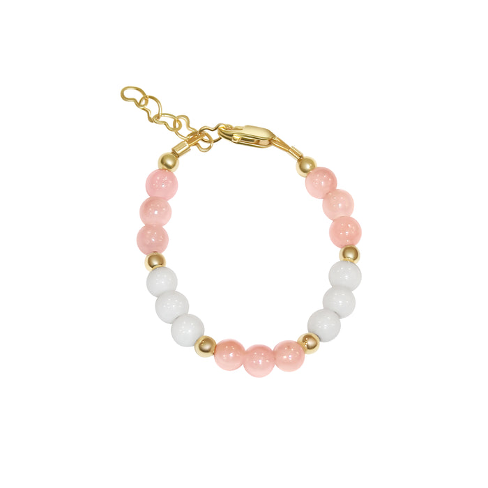 Pink & White Beaded Bracelet