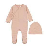 Brushed Cotton Wrapover Footie Set