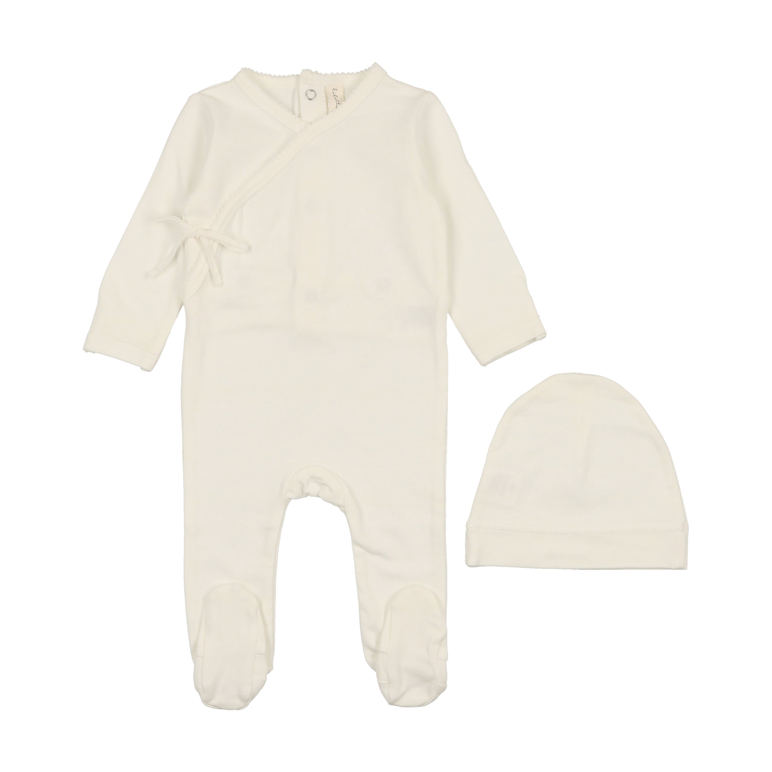 Brushed Cotton Wrapover Footie Set