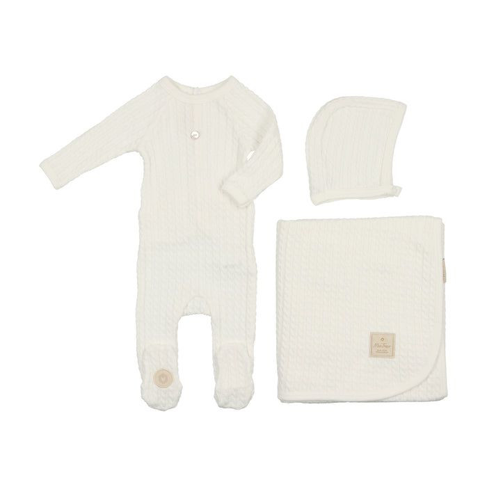 Cable Knit Layette Set