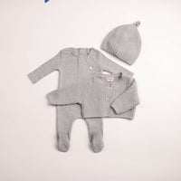 Chenille Cardigan Footie & Beanie