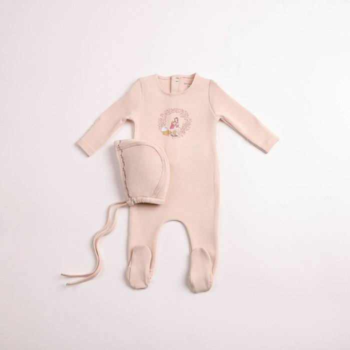 Cradle Scene Footie & Bonnet