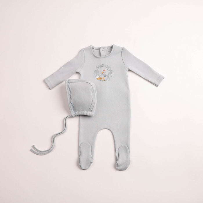 Cradle Scene Footie & Bonnet
