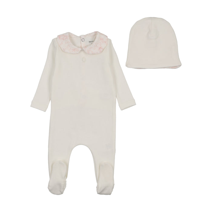 Crepe Birdcage Footie & Beanie