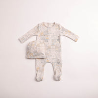 Dollhouse Print Footie & Beanie
