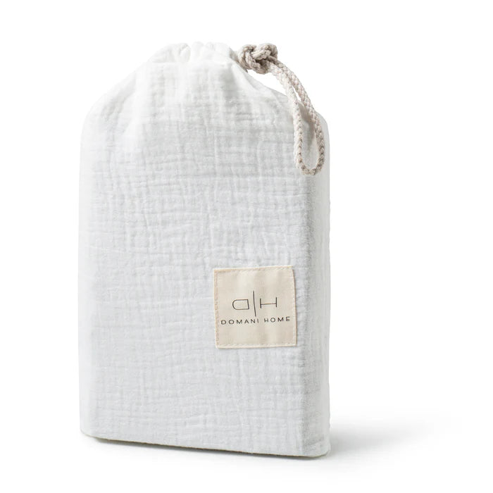 DH Gauze 3 Piece White Crib Set