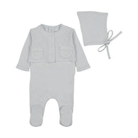 Double Diamond Footie+Cardigan+Bonnet