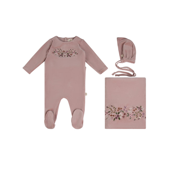 Embroidered Garden Layette Set